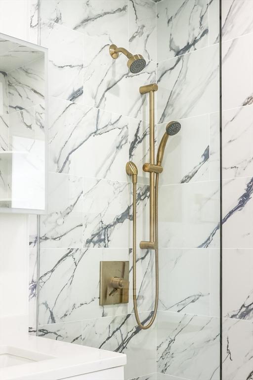 85 E India Row Unit 36D, Boston, MA 02110 - bathroom view of a marble finish shower