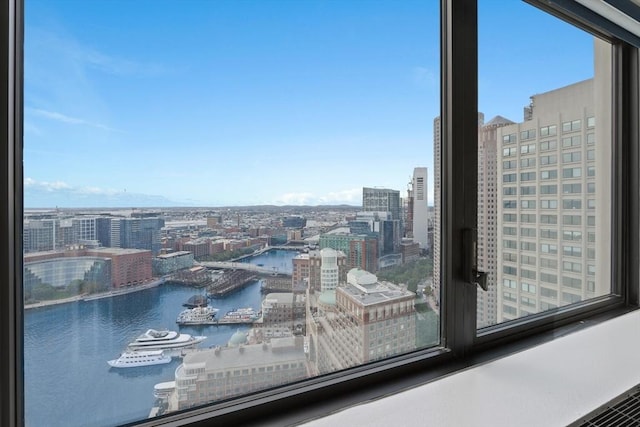 85 E India Row Unit 36D, Boston, MA 02110 - view of city featuring a large body of water and numerous boat docks