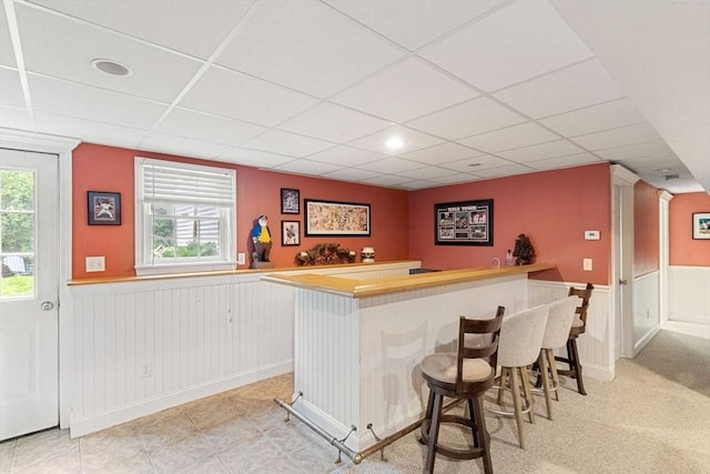 14 Cushman Lndg, Plympton, MA 02367 - indoor wet bar with a wainscoted wall and a paneled ceiling