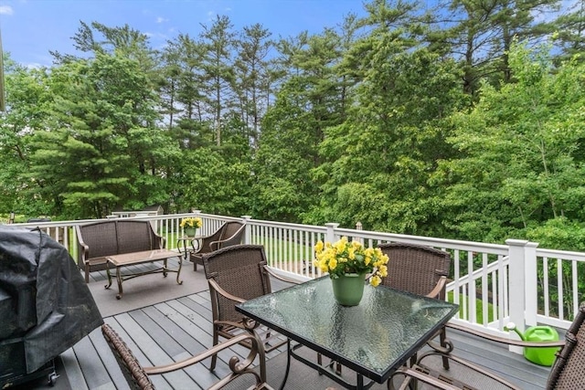 14 Cushman Lndg, Plympton, MA 02367 - wooden terrace featuring outdoor dining area