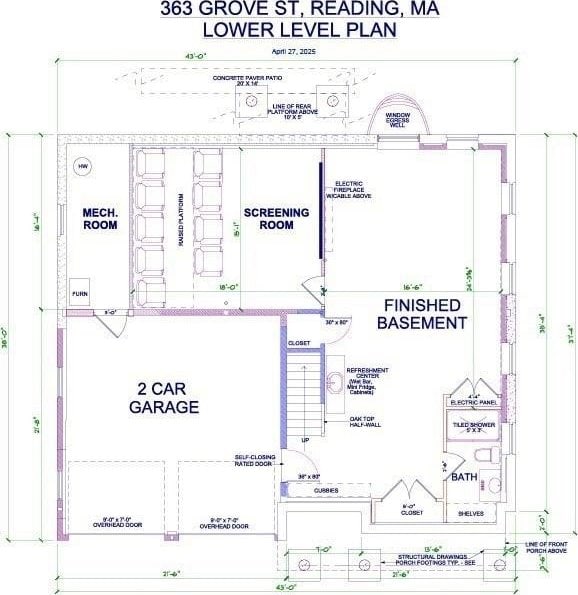 363 Grove St, Reading, MA 01867 - view of property floor plan