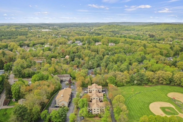 125 Chapin Rd Unit 3F, Hudson, MA 01749 - aerial view of a heavily wooded area and a golf course