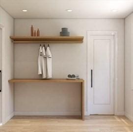 22 Irene Cir, Waltham, MA 02453 - kitchen with open shelves and light wood-style flooring