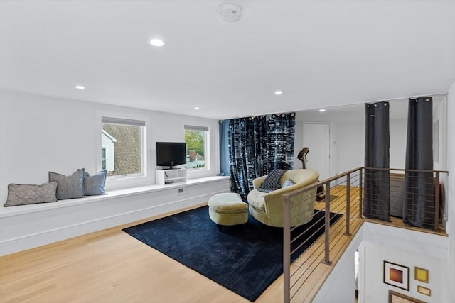 26 Salisbury Rd Unit 26, Newton, MA 02458 - living room featuring wood finished floors and recessed lighting