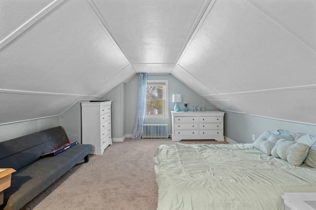 4 Ludington Rd, Worcester, MA 01602 - carpeted bedroom featuring radiator, lofted ceiling, and baseboards
