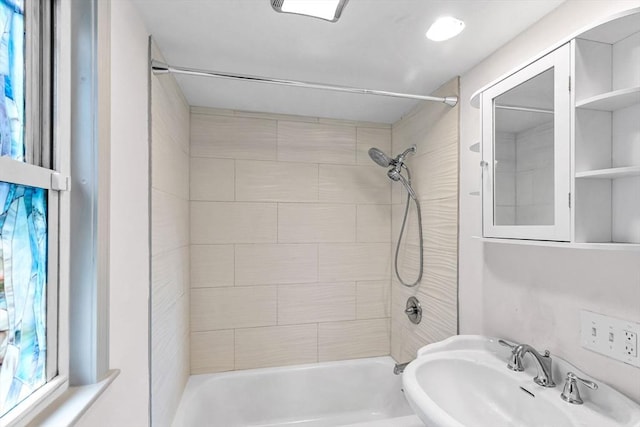 26 Olivine St, Chicopee, MA 01013 - bathroom featuring a sink and shower / bathtub combination