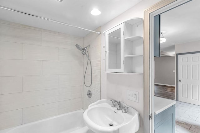 26 Olivine St, Chicopee, MA 01013 - bathroom with a sink and shower / tub combination