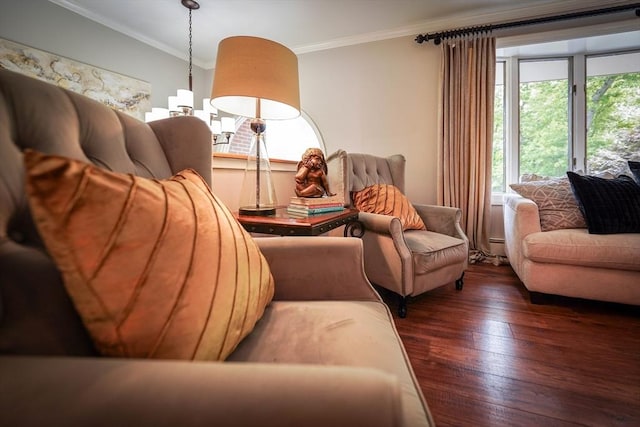 597 Fisher Rd, Dartmouth, MA 02747 - living area featuring ornamental molding and wood finished floors