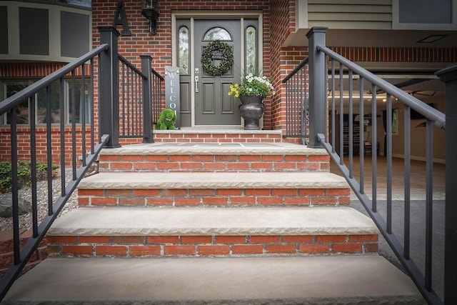 597 Fisher Rd, Dartmouth, MA 02747 - view of exterior entry featuring brick siding