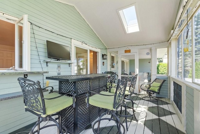 3 Sycamore Dr, Rutland, MA 01543 - sunroom / solarium featuring lofted ceiling and a skylight