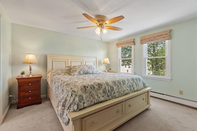 3 Sycamore Dr, Rutland, MA 01543 - bedroom featuring light colored carpet, baseboard heating, and ceiling fan