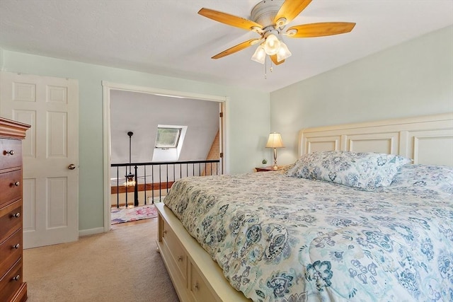 3 Sycamore Dr, Rutland, MA 01543 - bedroom with light carpet, a skylight, and a ceiling fan