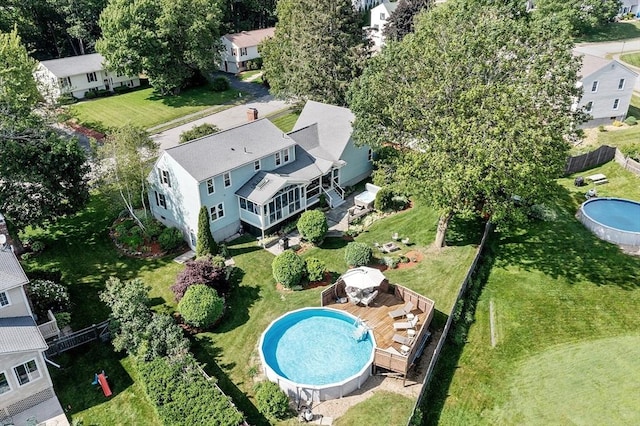 3 Sycamore Dr, Rutland, MA 01543 - aerial perspective of suburban area with a pool