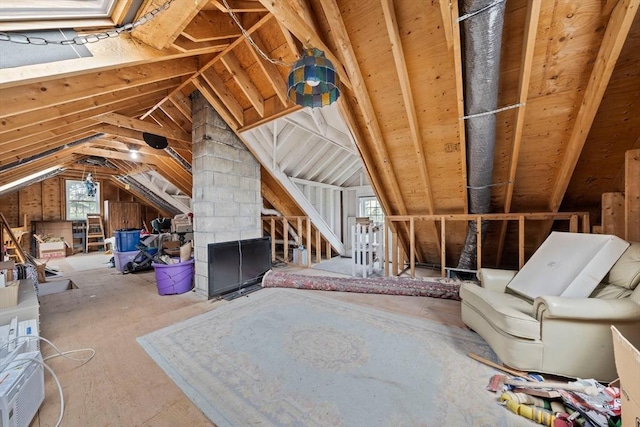 view of attic