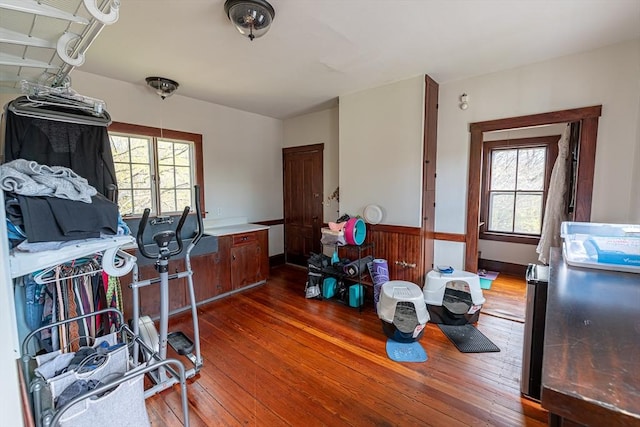 interior space featuring hardwood / wood-style floors