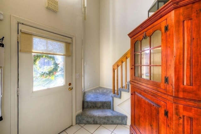 view of tiled foyer