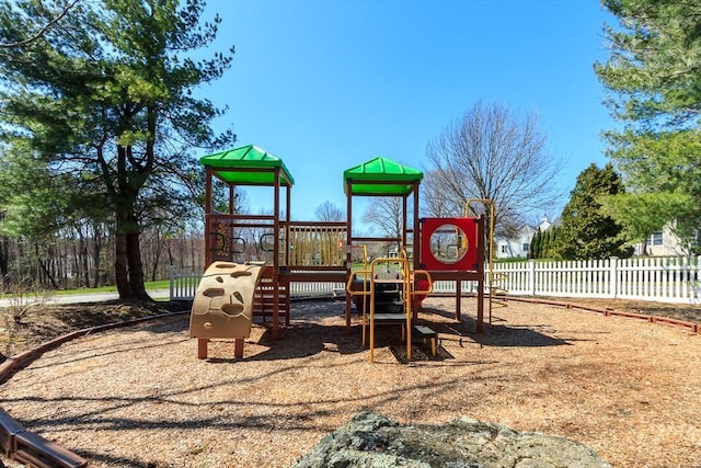 community play area featuring fence