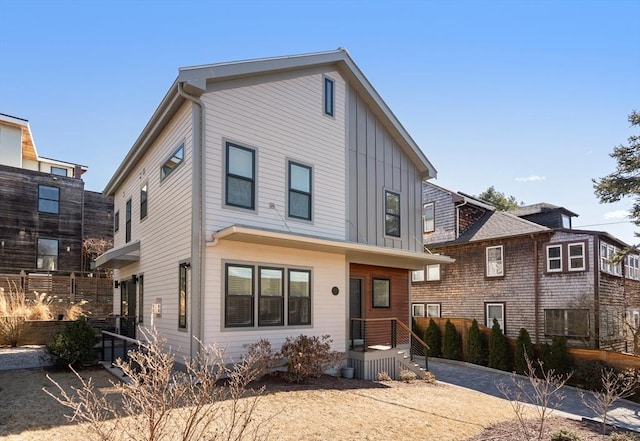 view of front of house featuring board and batten siding