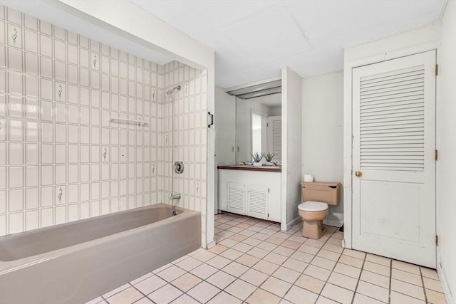 36 Fontaine St, Marlborough, MA 01752 - full bath with tile patterned floors, shower / tub combination, and vanity