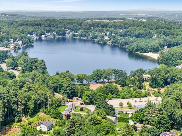 36 Fontaine St, Marlborough, MA 01752 - aerial overview of property's location with a large body of water