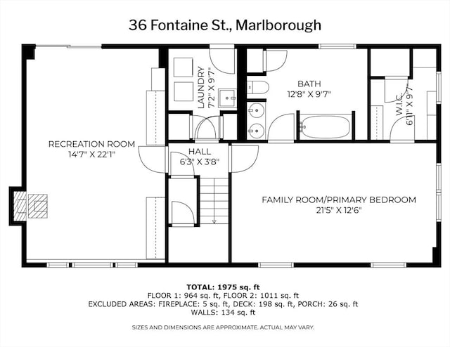 36 Fontaine St, Marlborough, MA 01752 - view of floor plan / room layout