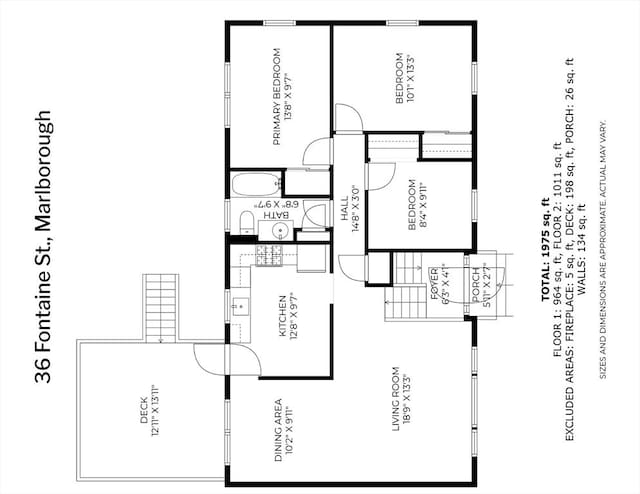 36 Fontaine St, Marlborough, MA 01752 - view of property floor plan