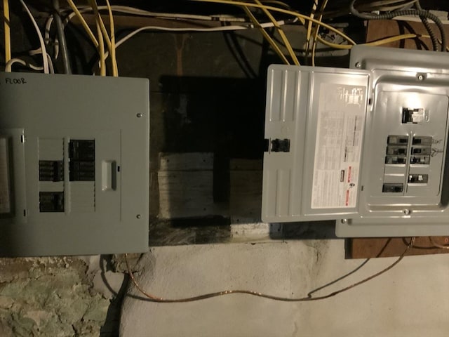 utility room featuring electric panel
