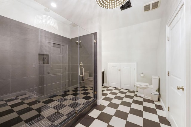 50 Elm St, Plympton, MA 02367 - full bath with toilet, tile patterned floors, a stall shower, and baseboards