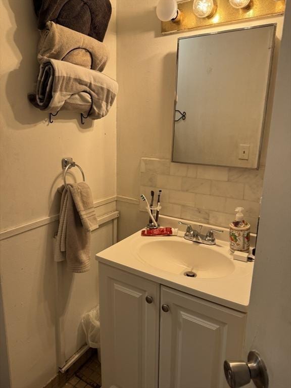 348 Fairmount St, Fitchburg, MA 01420 - bathroom with tasteful backsplash and vanity