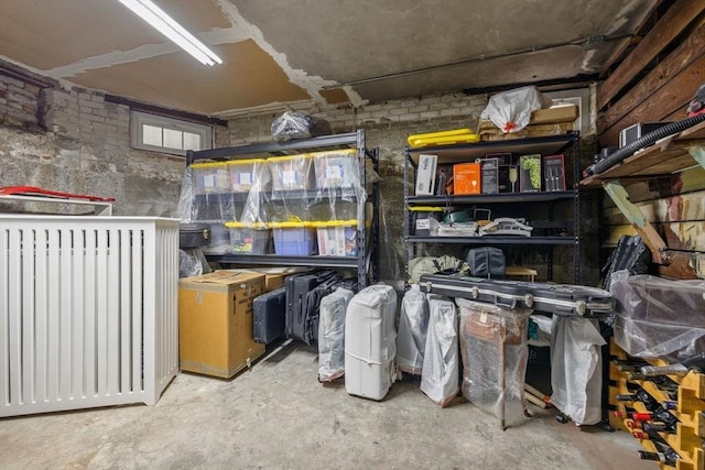 view of storage area