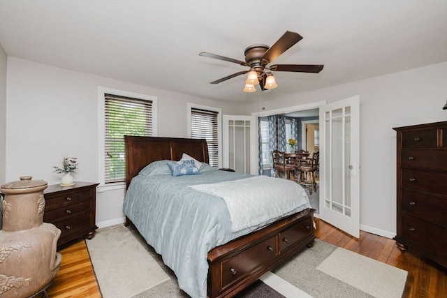 20 Wilcox St, Fall River, MA 02724 - bedroom featuring light wood-type flooring, baseboards, and ceiling fan