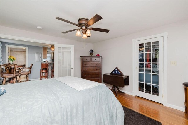 20 Wilcox St, Fall River, MA 02724 - bedroom featuring wood finished floors, baseboards, and ceiling fan