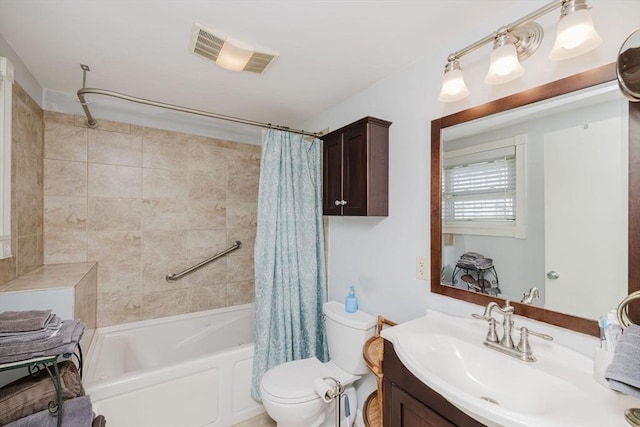 20 Wilcox St, Fall River, MA 02724 - full bathroom featuring vanity, shower / bathtub combination with curtain, and toilet
