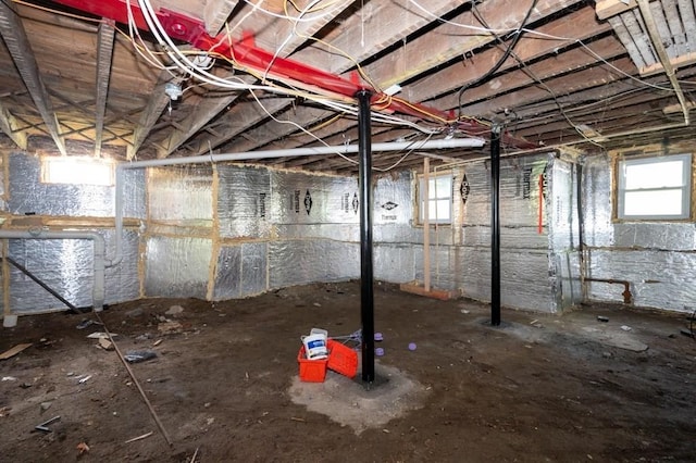 basement featuring healthy amount of natural light