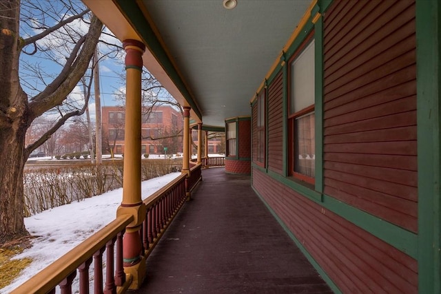 exterior space with a porch