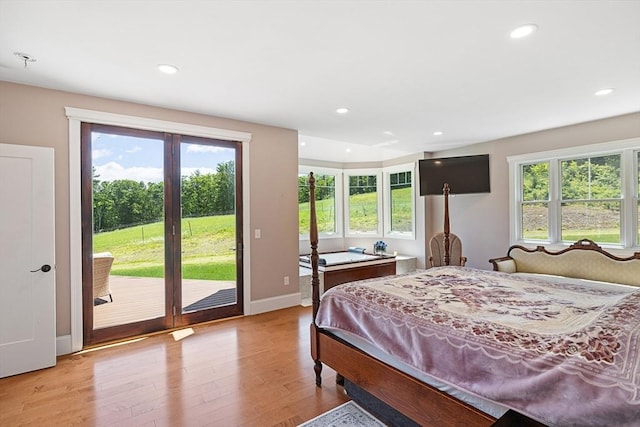 19 Hardscrabble Rd, Sterling, MA 01564 - bedroom with access to outside, light wood-style flooring, and recessed lighting