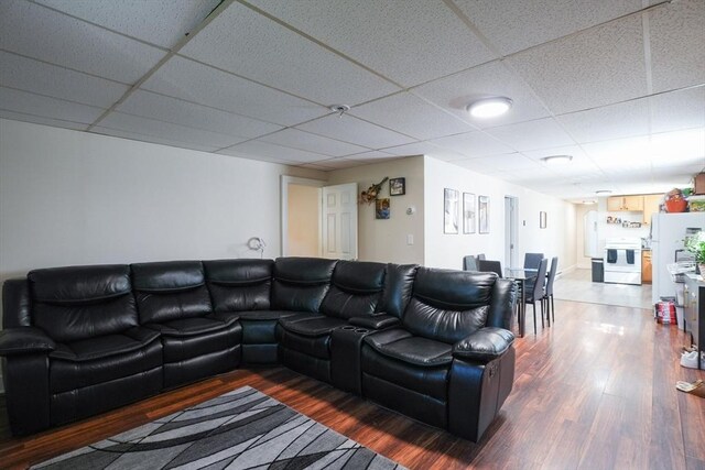 79-81 N Main St, Webster, MA 01570 - living room featuring a paneled ceiling and wood finished floors