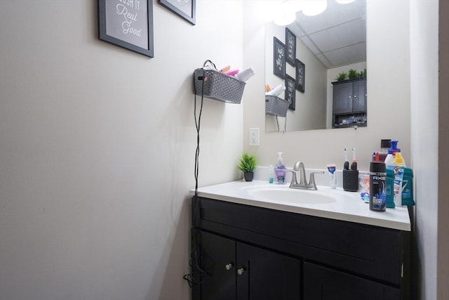 79-81 N Main St, Webster, MA 01570 - bathroom featuring vanity and a paneled ceiling