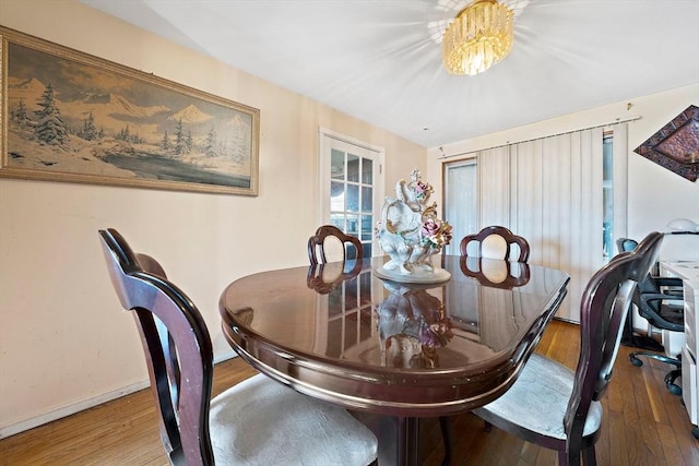 dining room featuring hardwood / wood-style flooring