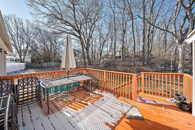 view of wooden terrace