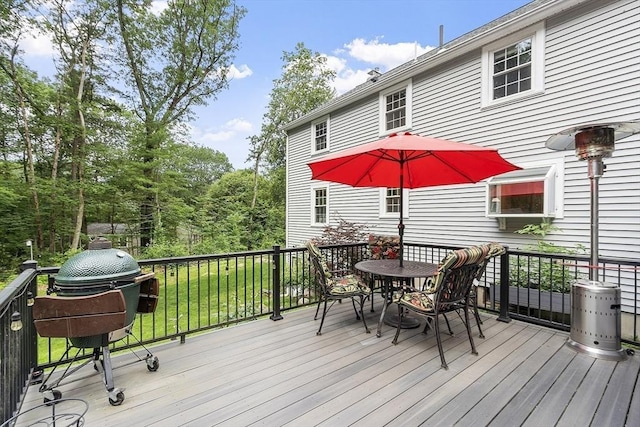 40 Abbott Ln, Chelmsford, MA 01824 - wooden terrace featuring grilling area and outdoor dining area