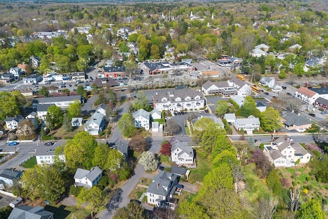 aerial view with a residential view