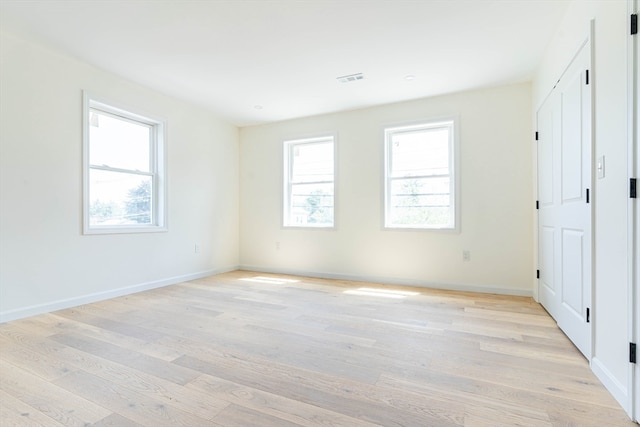 unfurnished bedroom featuring light hardwood / wood-style flooring