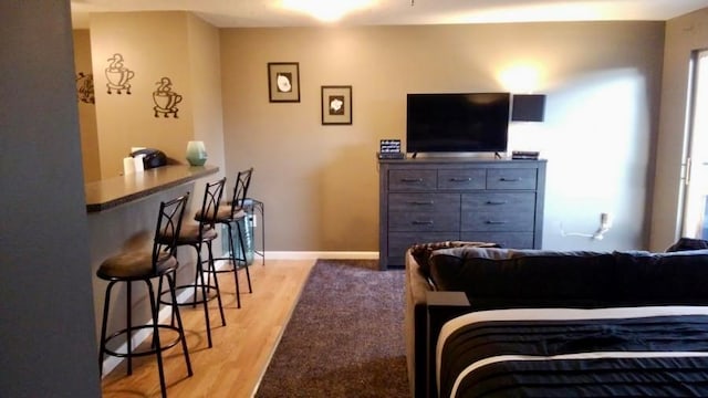 bedroom featuring light hardwood / wood-style flooring