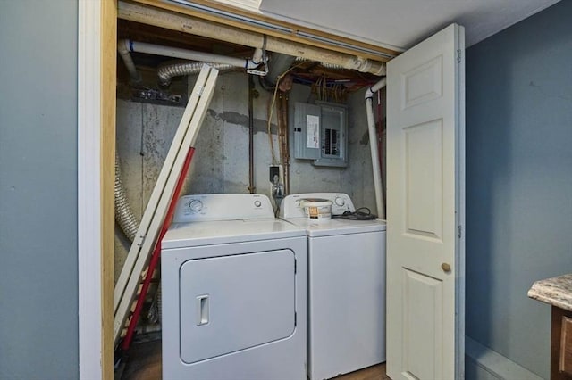 114 Mount Ida Rd Unit A, Boston, MA 02122 - washroom featuring electric panel and washer and clothes dryer