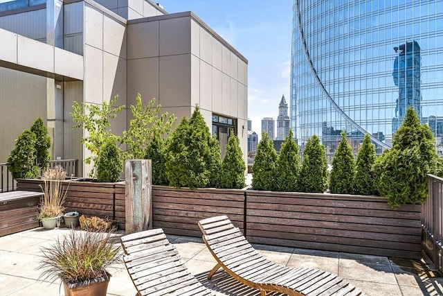 121 Portland St Unit Ph3, Boston, MA 02114 - view of patio with a view of skyline