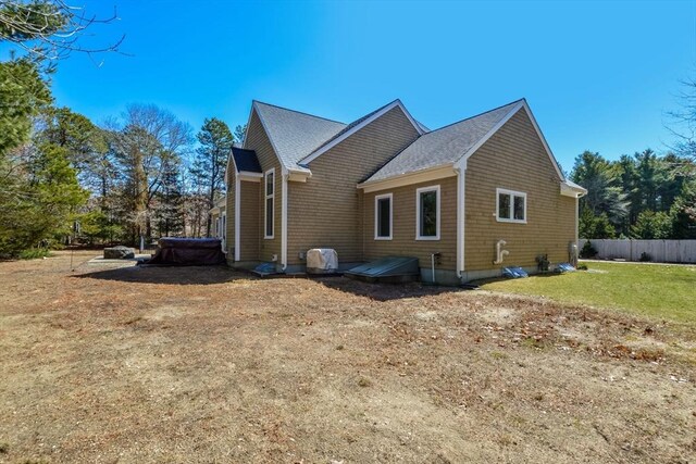 26 Crosswinds Way, Falmouth, MA 02536 - view of property exterior with fence and a lawn