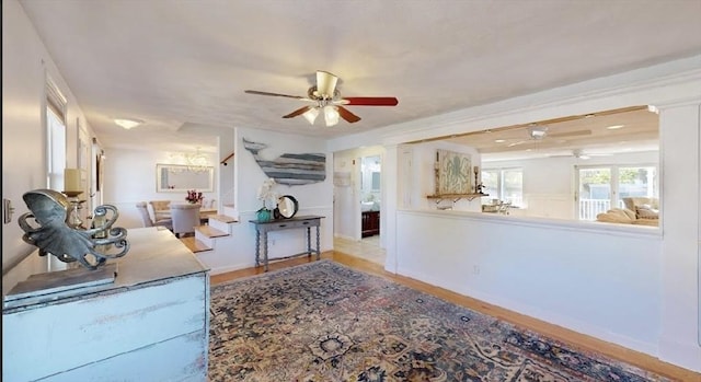 32 Nelson Ave, Beverly, MA 01915 - interior space featuring a ceiling fan and wood finished floors