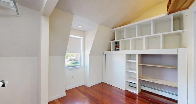 32 Nelson Ave, Beverly, MA 01915 - bonus room featuring lofted ceiling, baseboards, and wood finished floors