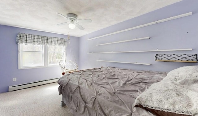 32 Nelson Ave, Beverly, MA 01915 - bedroom featuring a baseboard radiator, ceiling fan, and carpet
